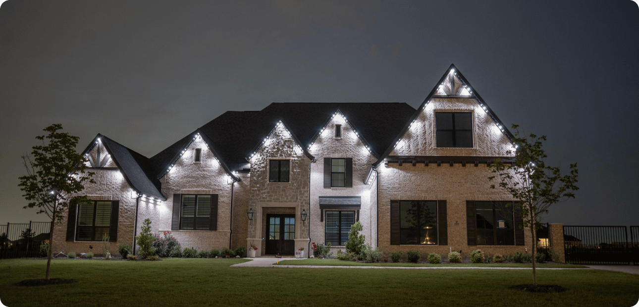 Home with permanent accent lighting